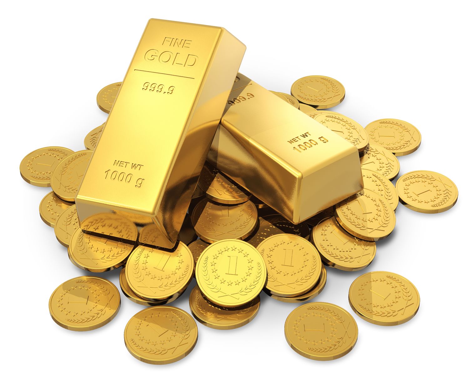 gold bars gold coins