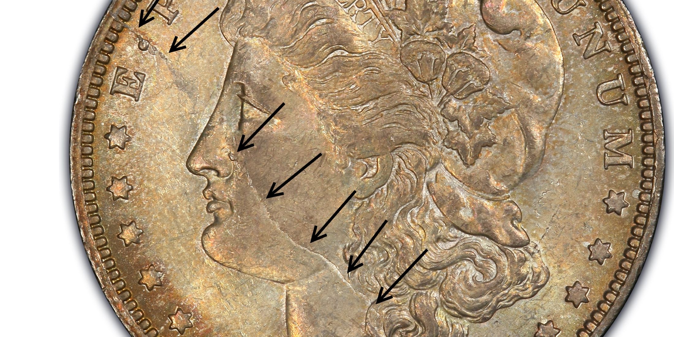 1888 o morgan silver dollar scarface
