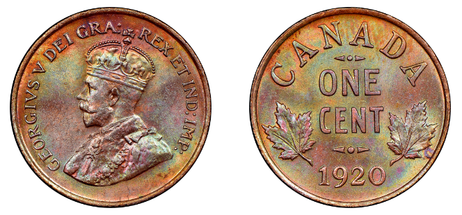 Canada 1993 1 Cent Copper Coin One Canadian Penny 