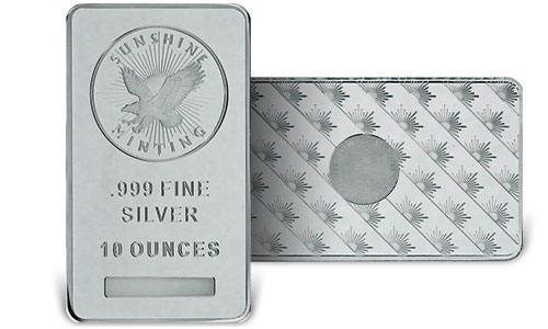 10 oz Sunshine Mint Silver Bars