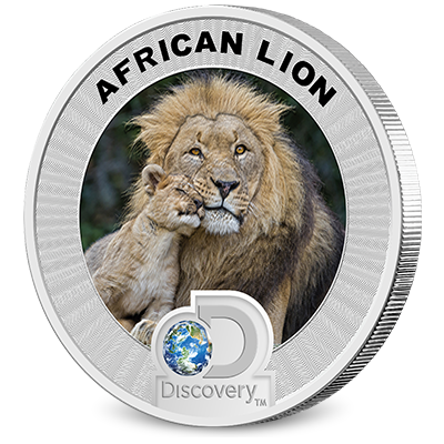 2016 Discovery Channel Africa Silver Coin Lion