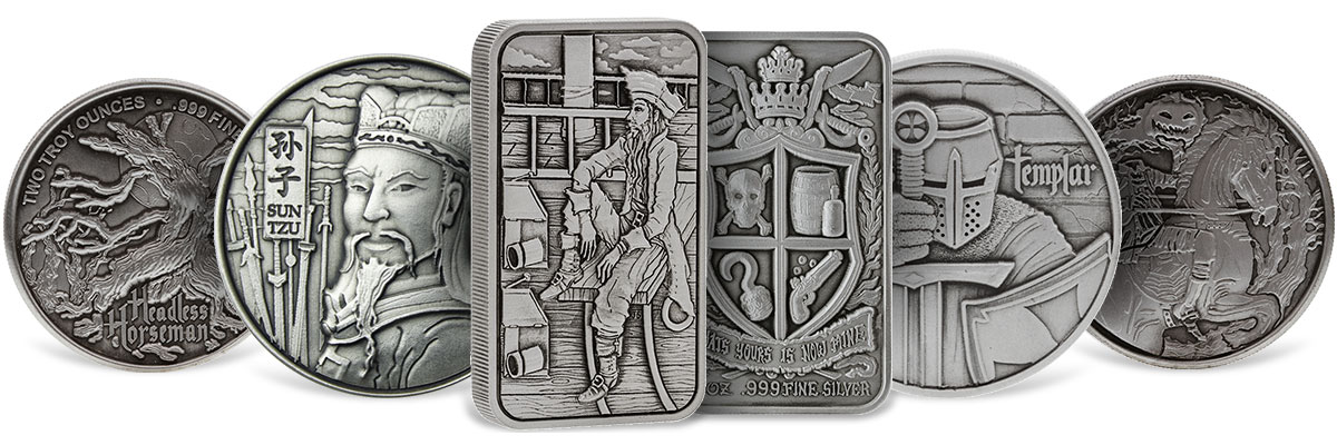 High Relief Silver Rounds and Bars