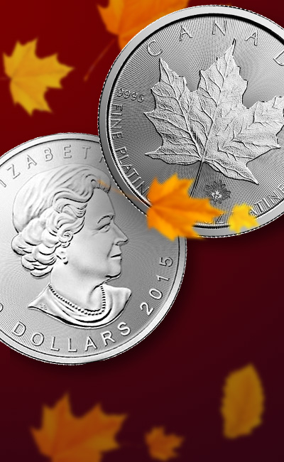 1 oz Canadian Platinum Maple Leaf - Random Date