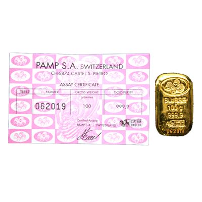 gram gold bar pamp suisse