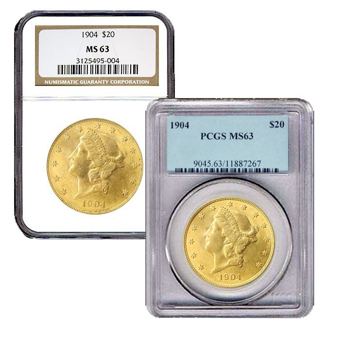 MS63 Graded $20 Gold Liberty Double Eagle | Gainesville Coins ®