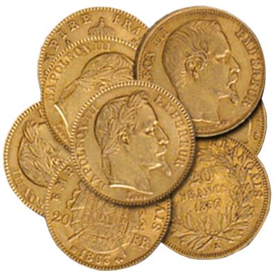 gold french francs napoleon gold