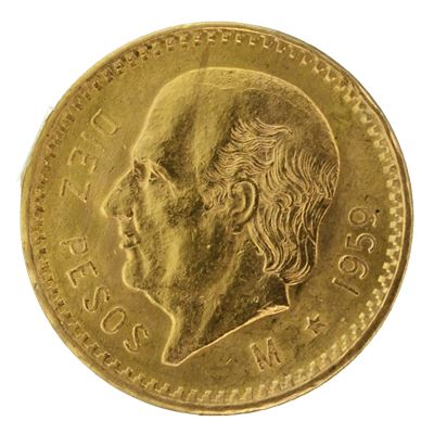 gold mexican pesos random dates