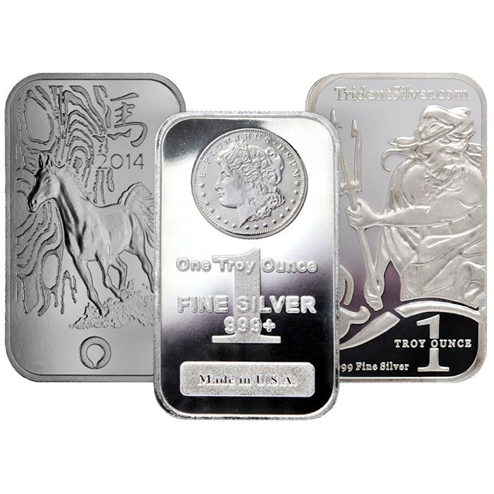1 oz Silver Bar .999 Pure Silver - Generic