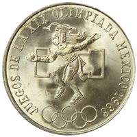 mexican silver pesos olympics coin