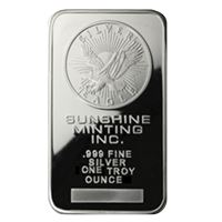 sunshine mint silver bar fine