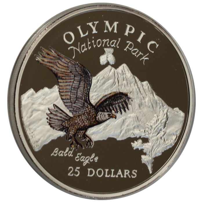 1996 Cook Islands Wildlife Preservation Gold and Silver Set - Olympic  National Park (Rare 6 Coin Set)