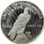 silver round peace dollar design