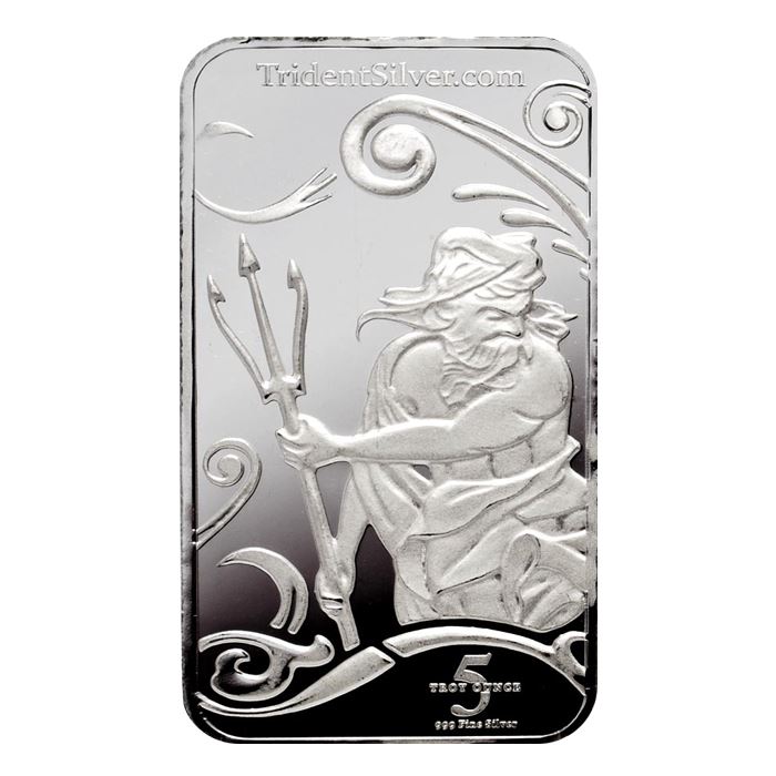 5 oz Trident Silver Bar .999 Fine | Gainesville Coins ®