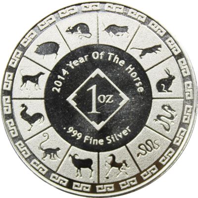 2014 Year Of The Horse Silver Rounds 1 oz | Gainesville Coins ®