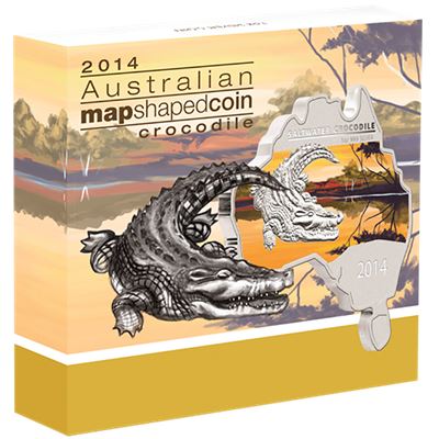 silver map shaped crocodile australia