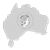 silver map shaped crocodile australia