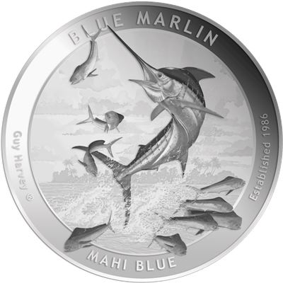 guy harvey proof silver round