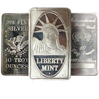  1 Troy oz Pure Silver Bars, Silver oz .999 Pure bar, Precision  Minted one Once Silver bar, Mirror Finish Silver Bullion Brilliant  Rectangular Coins with Certificates of Authenticity by Pyromet 