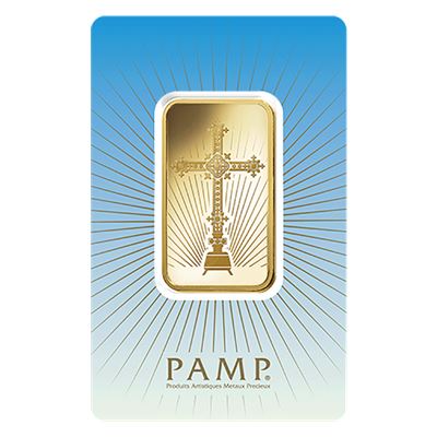 romanesque cross gold bar pamp