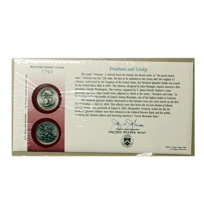 vermont coin quarter set sealed
