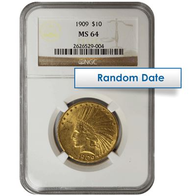 $10 Indian Gold NGC MS64 Saint-Gaudens | Gainesville Coins