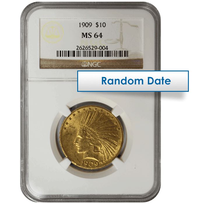 10 Indian Gold NGC MS64 Saint Gaudens Gainesville Coins