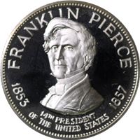 franklin pierce proof sterling silver