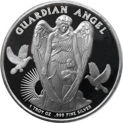 guardian angel silver coin niue