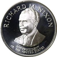 richard nixon proof sterling silver