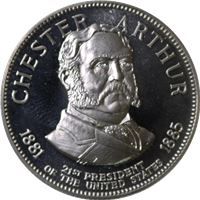 chester arthur proof sterling silver