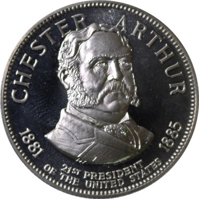 chester arthur proof sterling silver