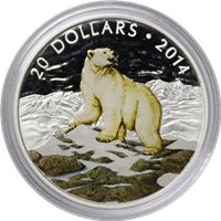iconic animals polar bear silver