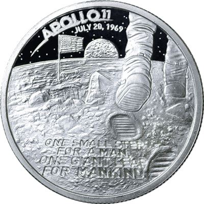 apollo moon landing silver mason