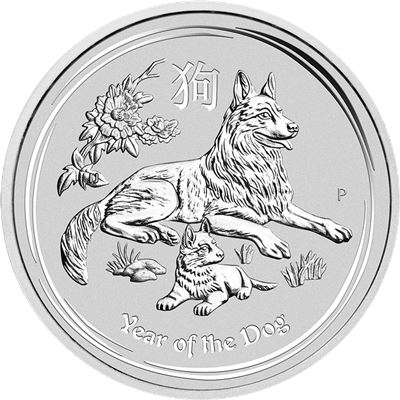 australia silver dog lunar coin