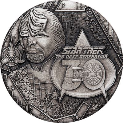 star trek klingon silver coin