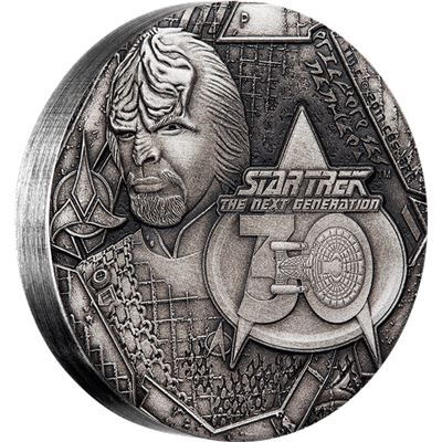 star trek klingon silver coin