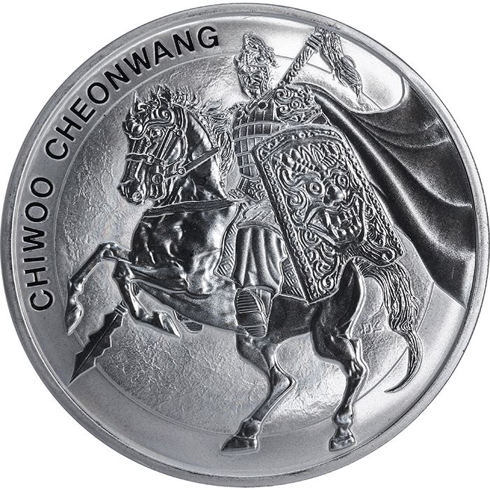 こ*ん様 コンド族　金属製 馬と象の彫刻セット(2体) 2017 South Korea 1/2 oz Silver 1/2 Clay Chiwoo