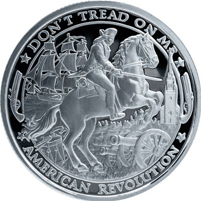 patriot proof like silver round