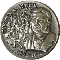 chester arthur high relief sterling