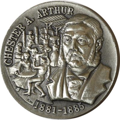 chester arthur high relief sterling