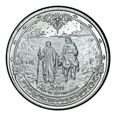 nativity silver round pure mason