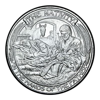 nativity silver round pure mason