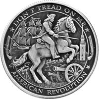 patriot silver round american revolution