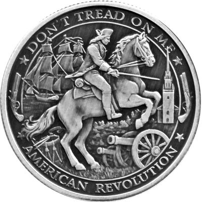 patriot silver round american revolution