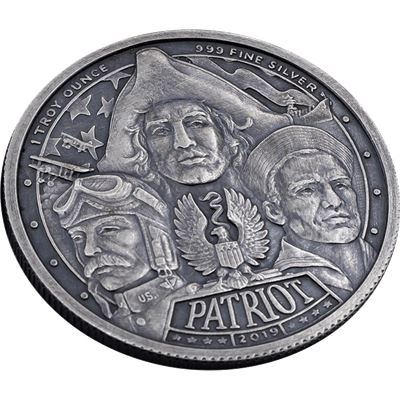 patriot world war silver round