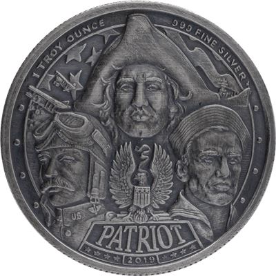 patriot world war silver round