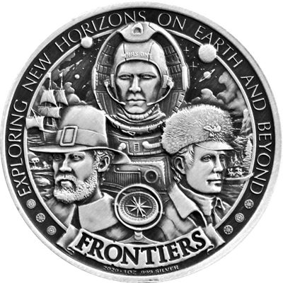 frontiers silver round pilgrims antique