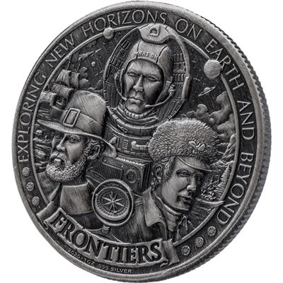 frontiers silver round pilgrims antique