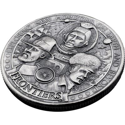 frontiers silver round pilgrims antique