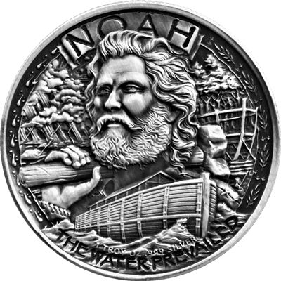 Noahs Ark 1 oz Silver Round - Antique Finish | Gainesville Coins ®